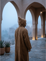⁦جلابية قشابية صوف موهير فاخرة (التصميم المغربي الأصيل)⁩ - الصورة ⁦2⁩